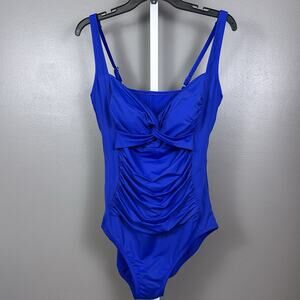 Embrace Your Curves by Miracle Brands One Piece Slimming Swimsuit XL 16-18 Blue